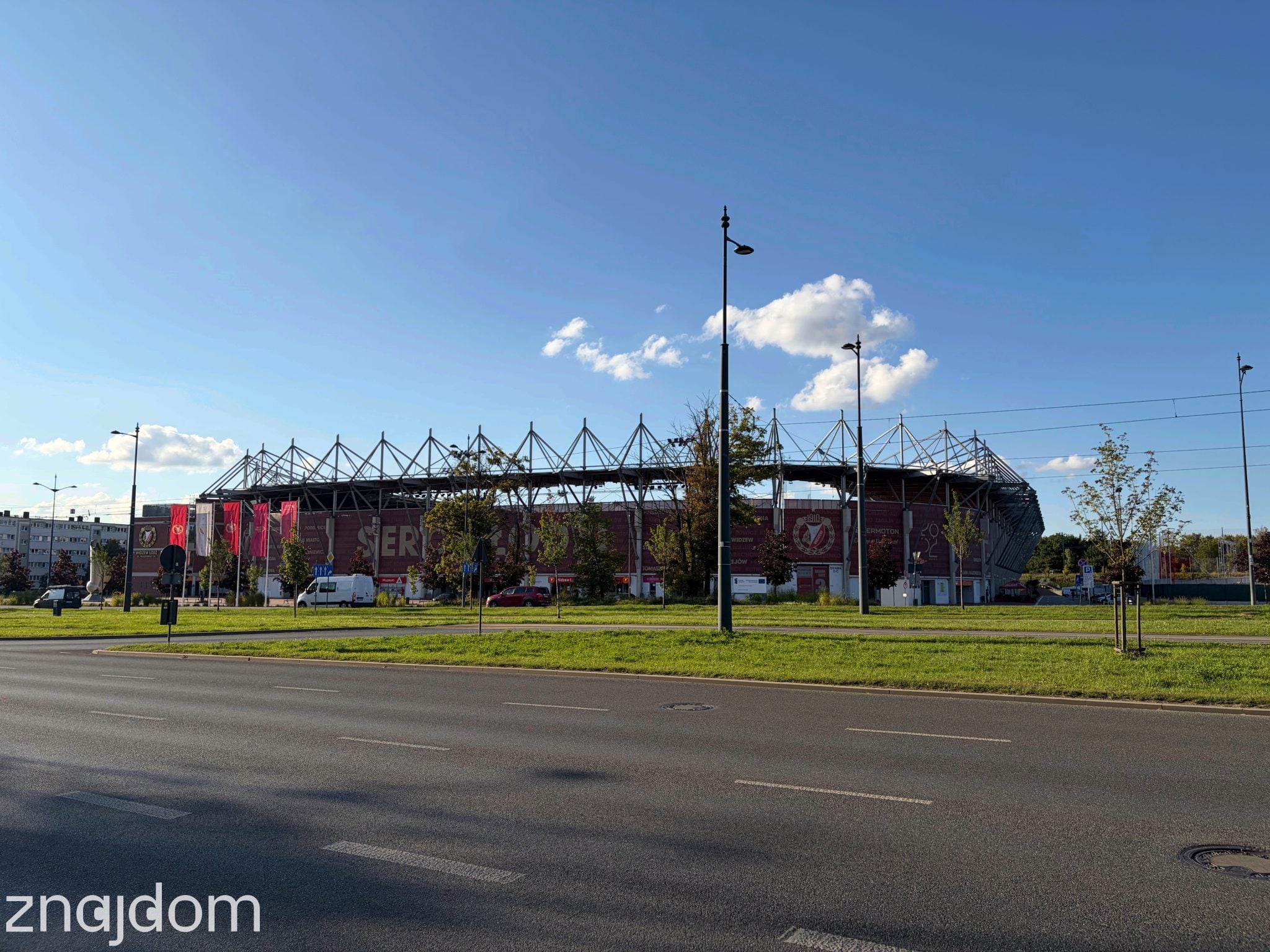 Czerwony Stadion Widzewa Łodzi.