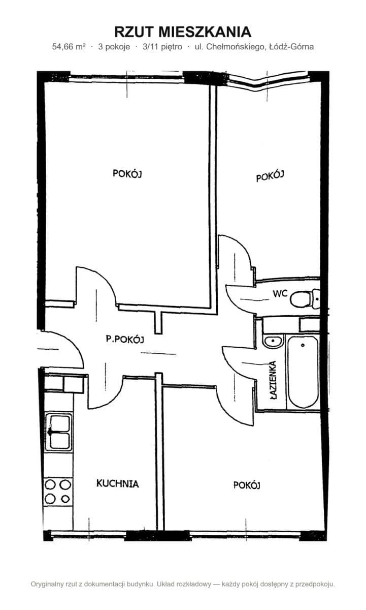 3 pokoje na Górniaku/54,66m2/winda/balkon - zdjęcie 8