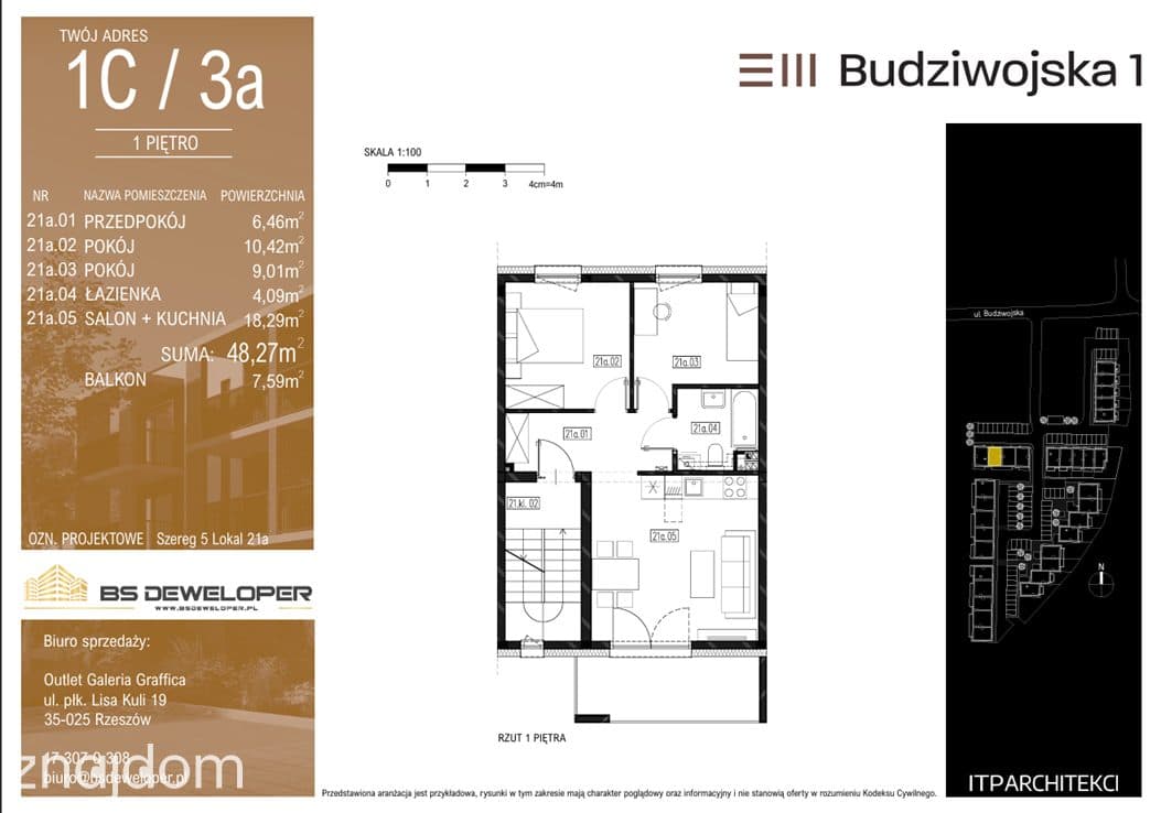 3 POKOJE | 48,27 m² | BALKON | Rzeszów – Budziwój - zdjęcie 11