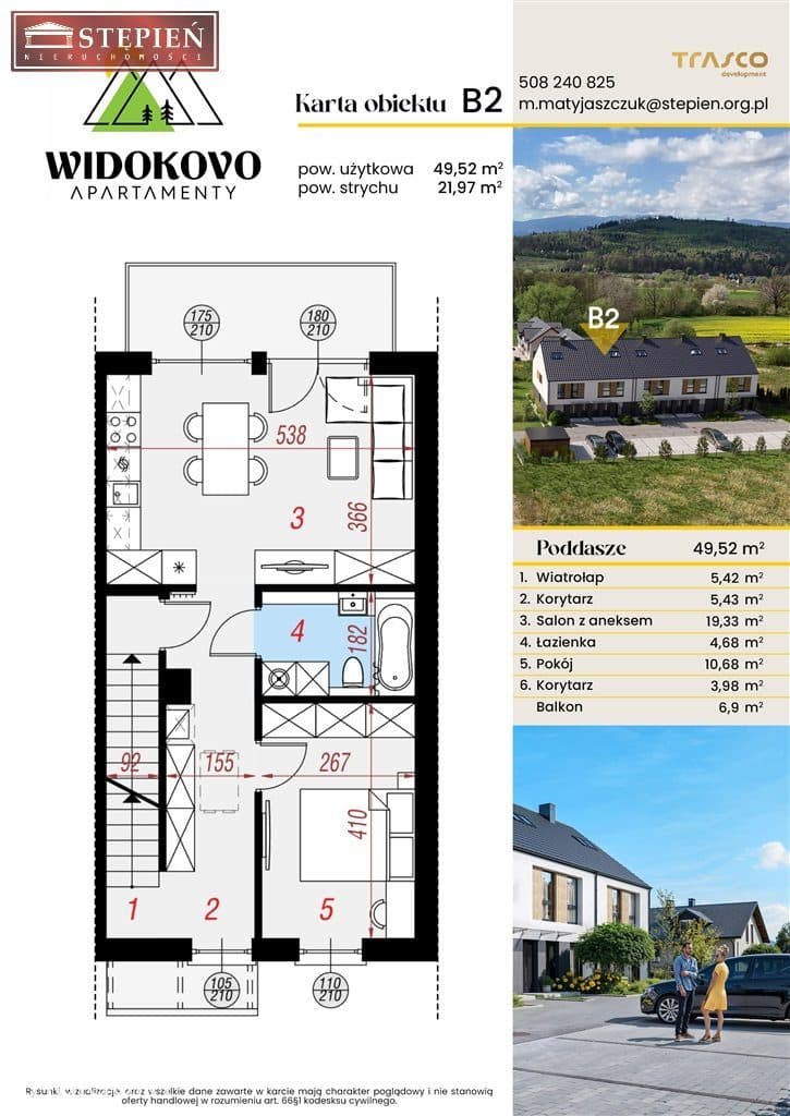 Widokovo Jeżów Sudecki M2 1 piętro + drugi poziom - zdjęcie 5