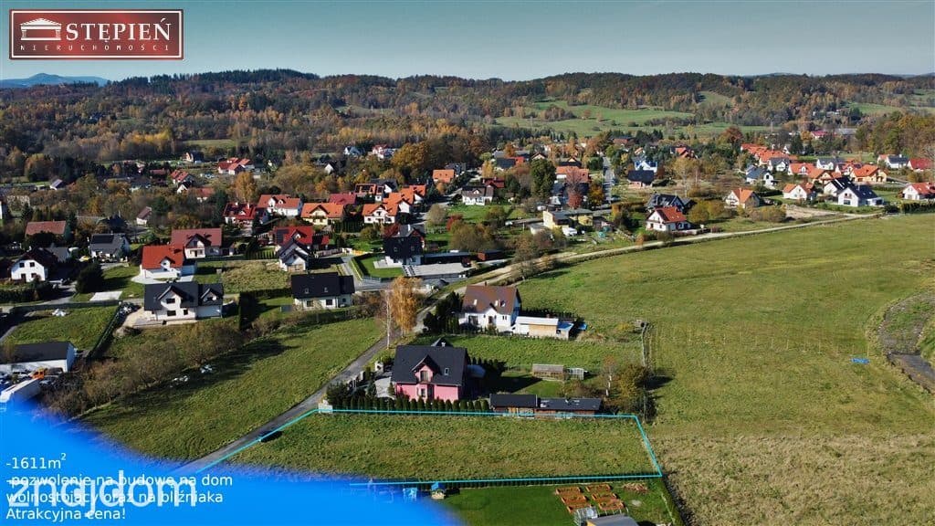 Działka z pozwoleniem na budowę na 3 budynki 1611m - zdjęcie 2