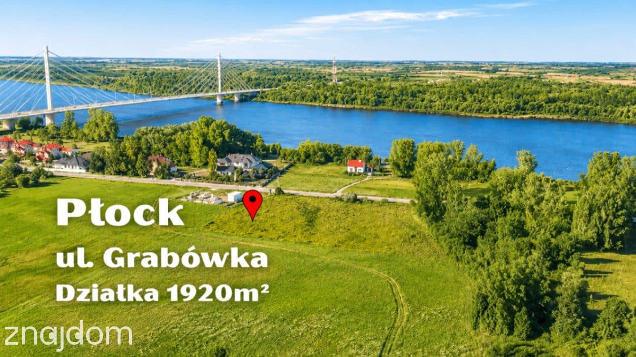 Działka budowlano-usługowa Płock ul.Grabówka 19,2a z widokiem na Wisłę