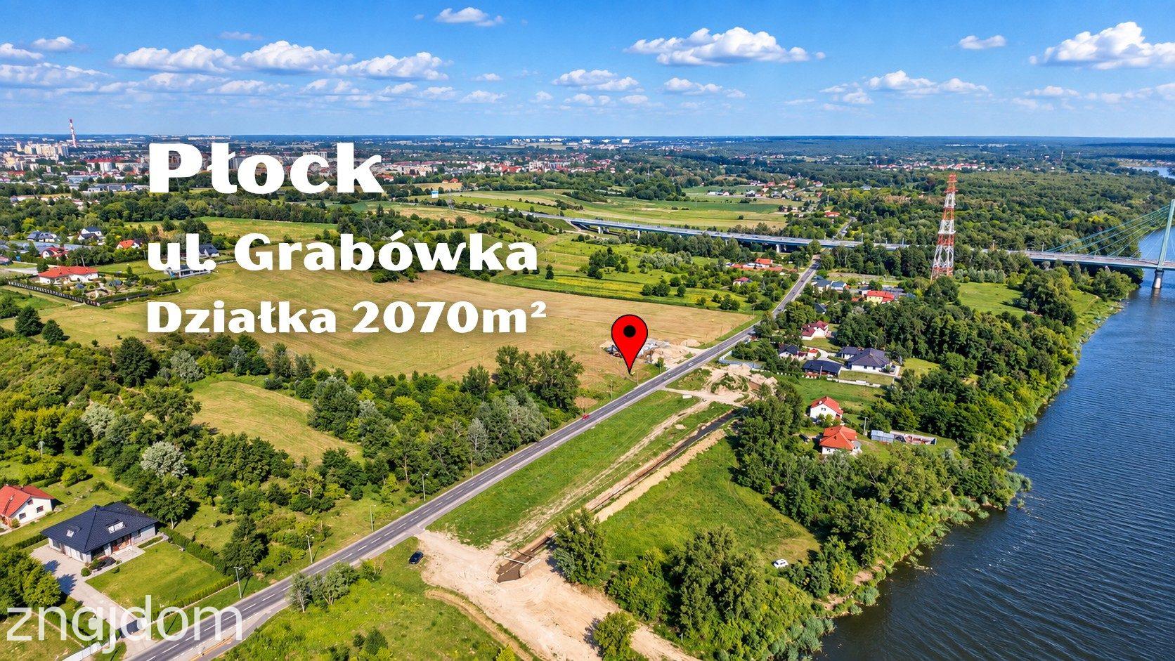 Działka budowlano-usługowa Płock ul.Grabówka 20,7a z widokiem na Wisłę