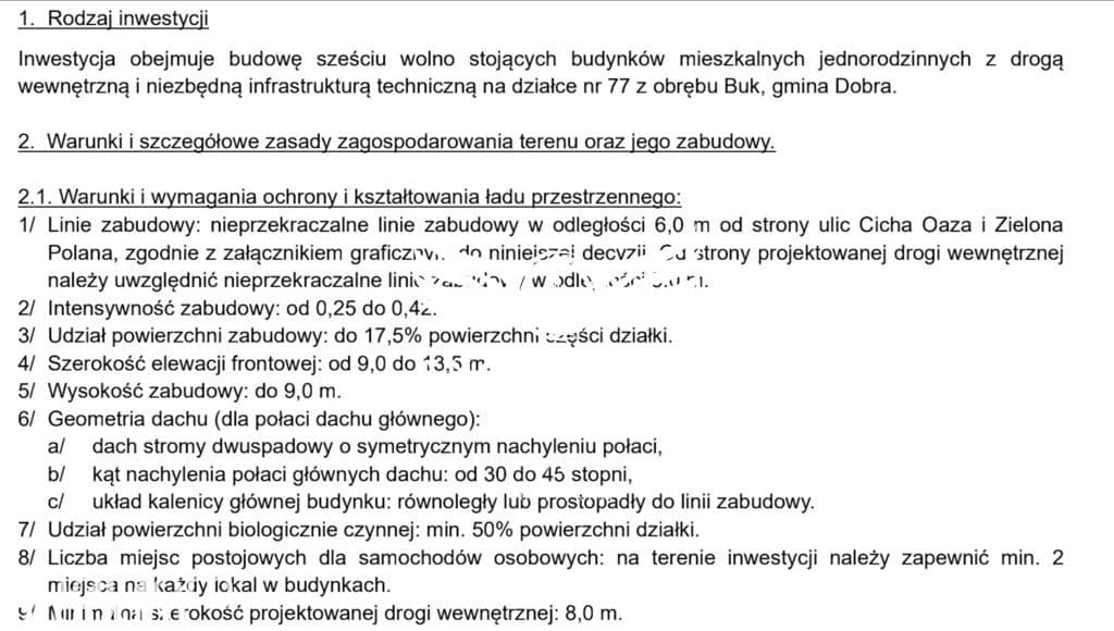 Działka inwestycyjna 5500m2 WZ na 6 domów - zdjęcie 3