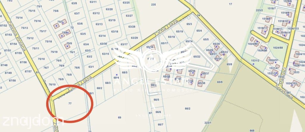 Działka inwestycyjna 5500m2 WZ na 6 domów
