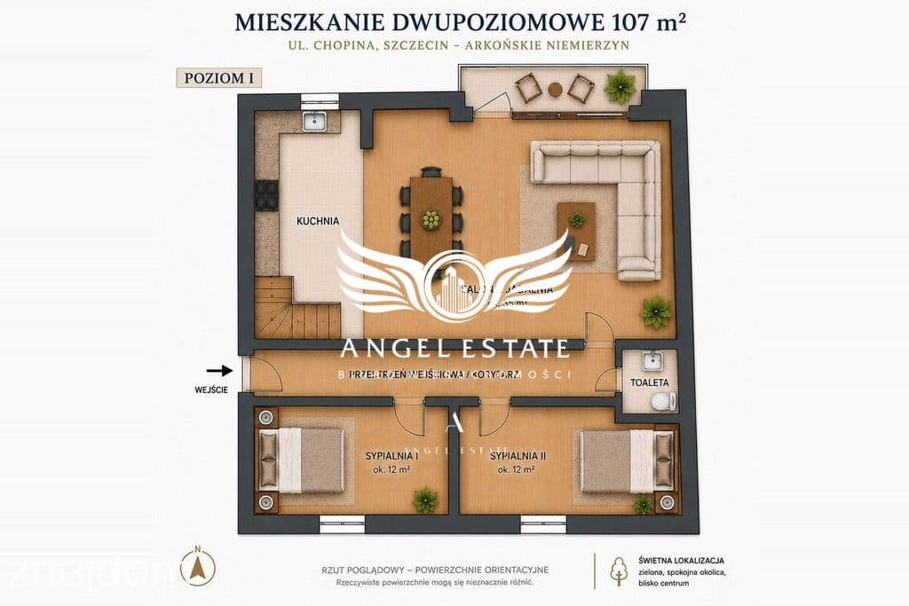 107 m² - 2 poziomy, Balkon, Opcja garażu - zdjęcie 10
