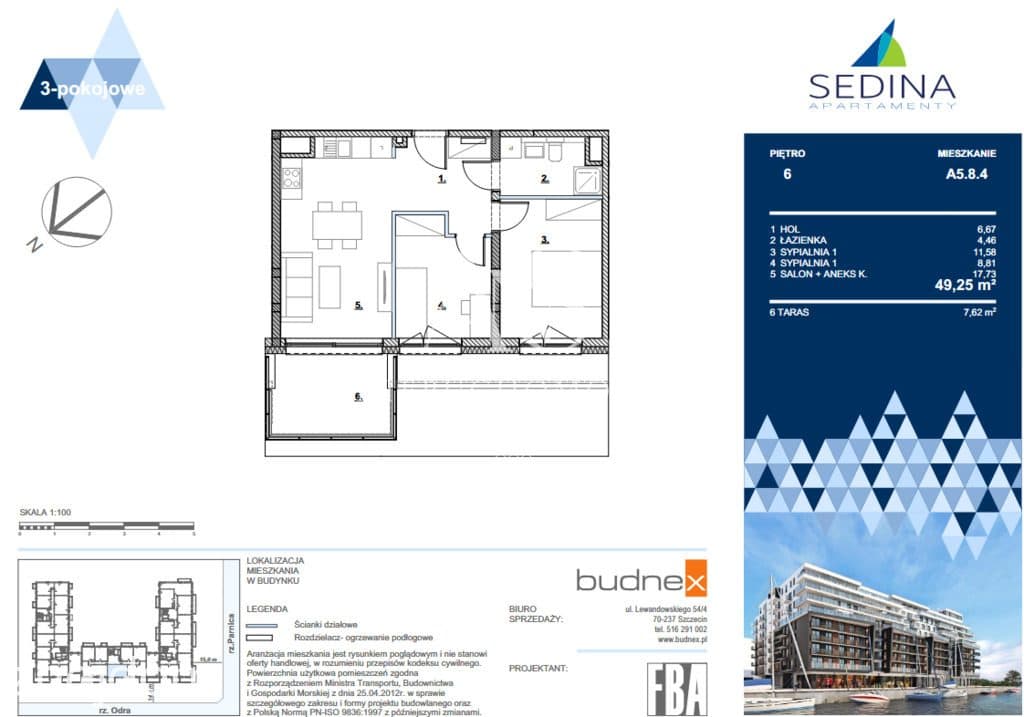 Premium apartament 3 pok. widok na Odrę | Sedina - zdjęcie 11