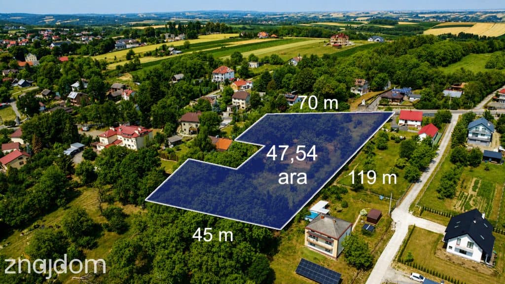 Działka Inwestycyjna 47,54a z WZ Centrum Pruchnika
