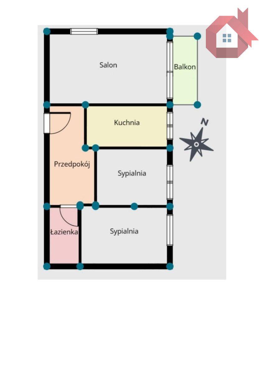 3 pokoje z loggią -1. piętro -z balkonem - zdjęcie 2