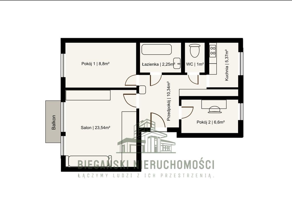 3 pokoje | 57,90 | LSM | ul. Żarnowiecka - zdjęcie 9