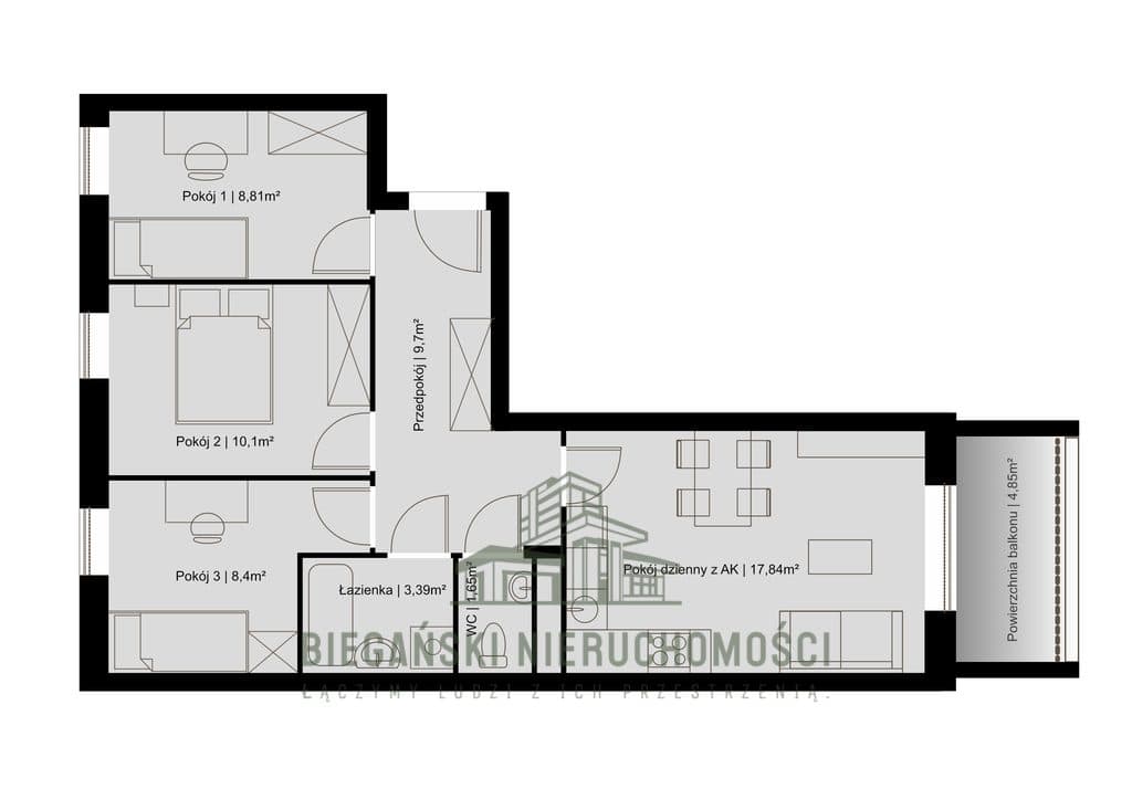 4 pokoje | ul. Wyścigowa 47 | 59 m2 | Miejsce postojowe w cenie! - zdjęcie 10