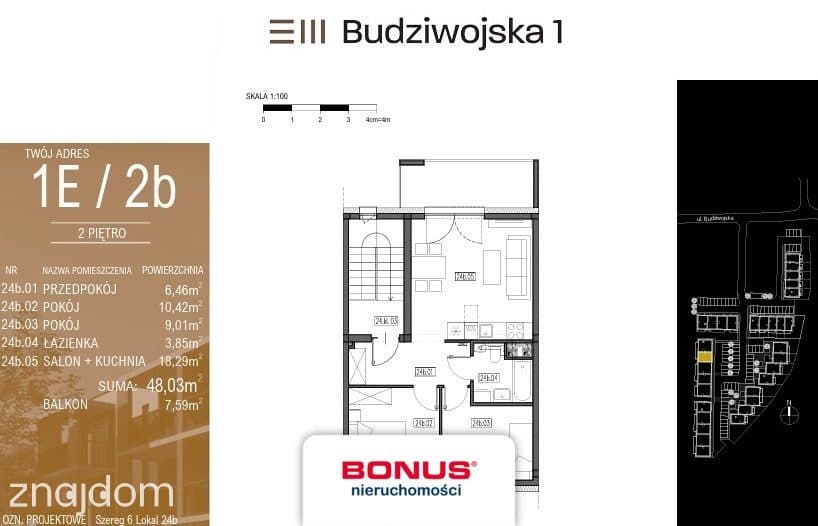 3 - pokojowe / spokojne osiedle / 48,27m2 - zdjęcie 2