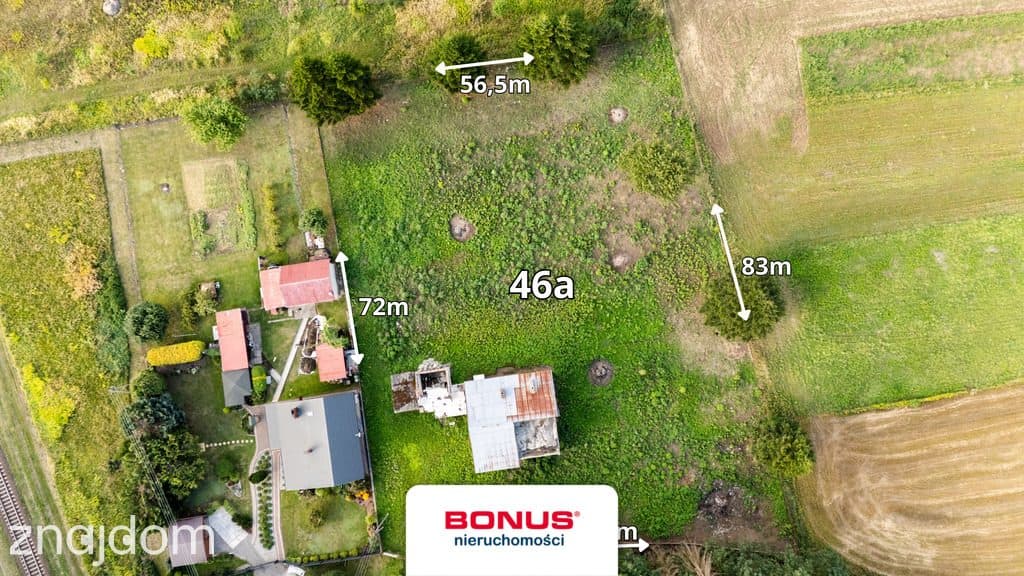Działka 46 arów - Z budynkiem w stanie surowym - zdjęcie 2