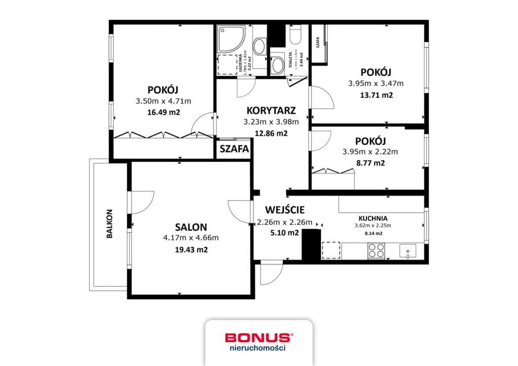 4 pokoje na Pogodnie | balkon | 1. piętro - zdjęcie 2