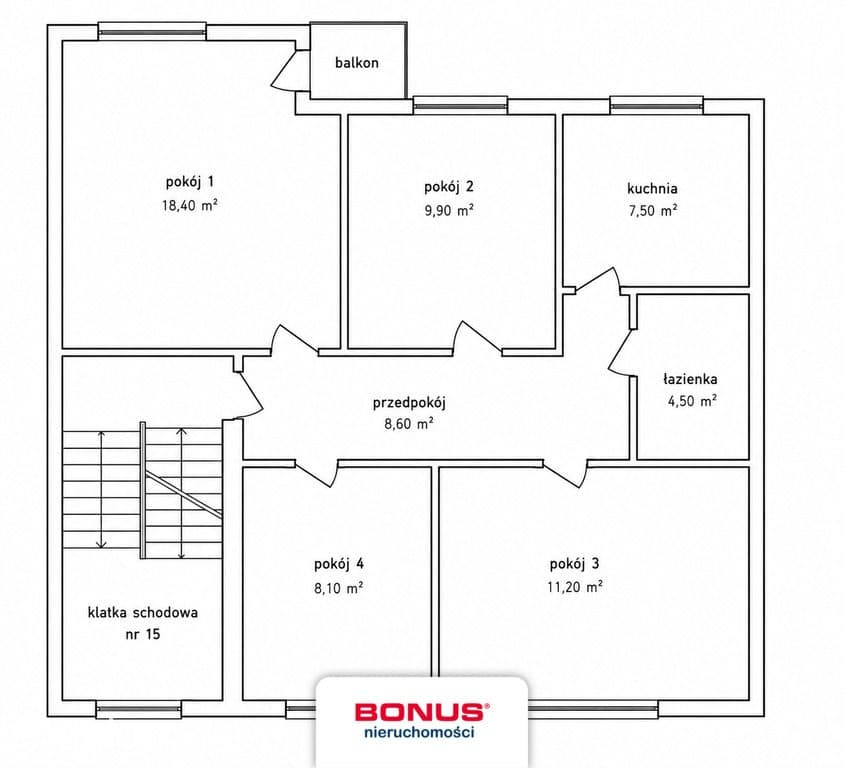 Przestronne 4 pokoje z balkonem 67,7 m2 Gumieńce - zdjęcie 8