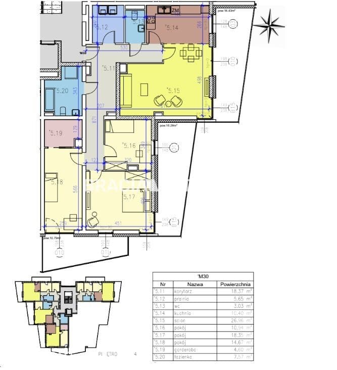 Apartament 4pok 120m2 wys.standard Klucze - zdjęcie 6