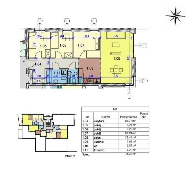 4 pok 75m2+ogródek GOTOWE - zdjęcie 7
