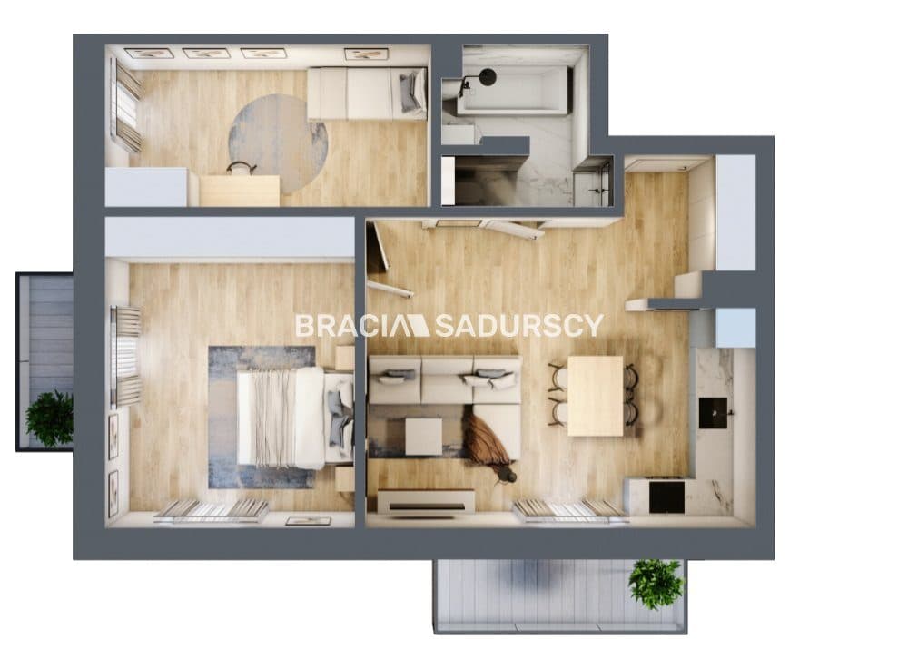 3 pok 65m2 ostatnie piętro 2 balkony winda - zdjęcie 9