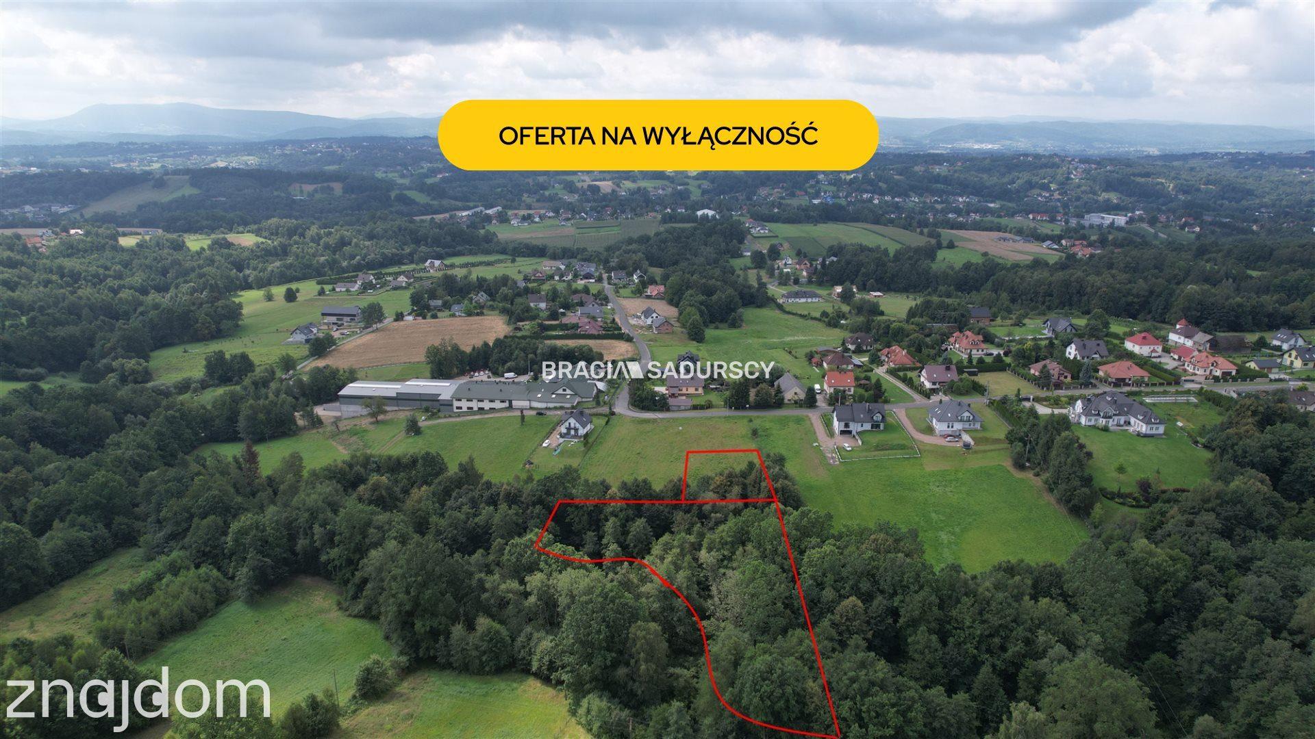 Działka budowlano-leśna. Siepraw.