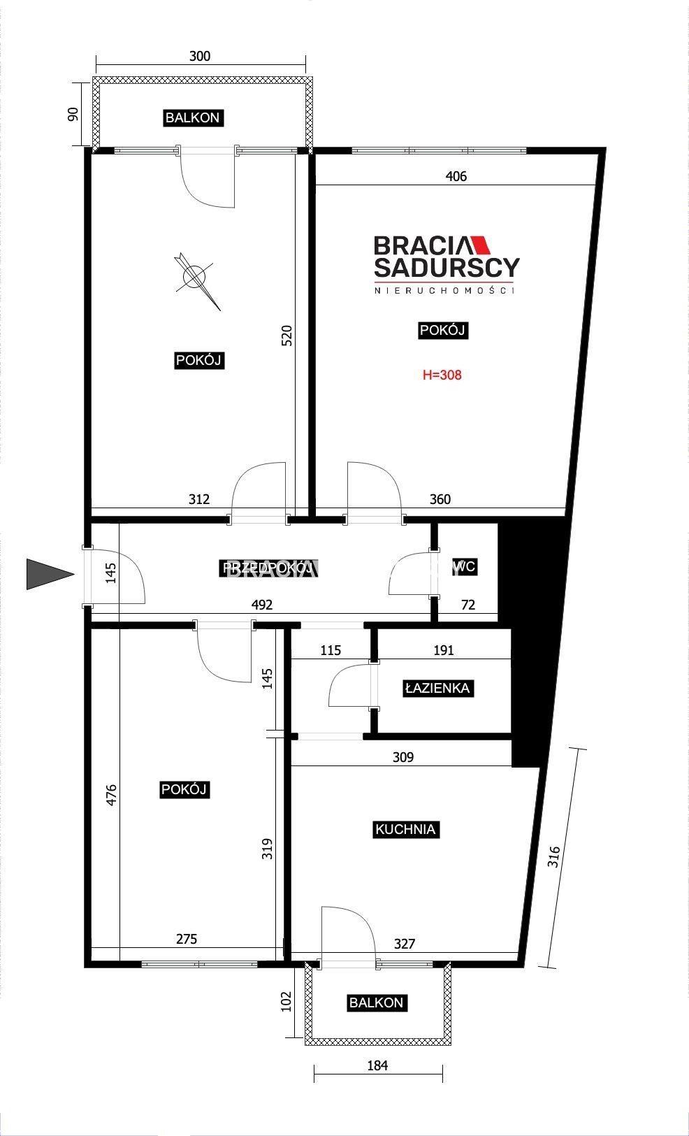 73m², kamienica,3 pokoje, 2 balkony | Klimatyzacja - zdjęcie 3