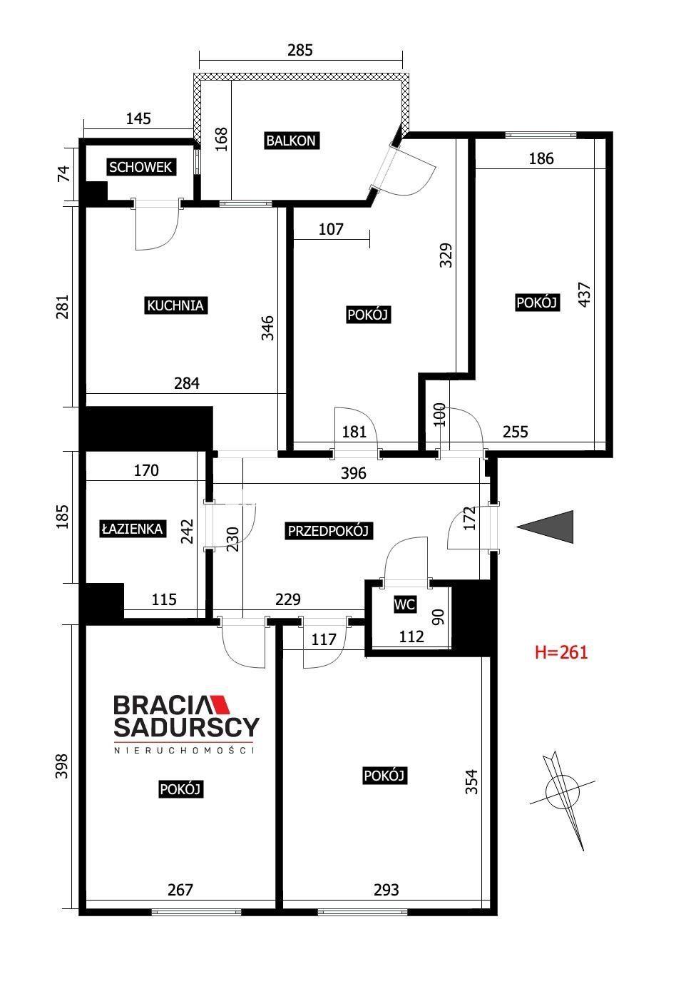 64m2 4 pok+ os kuchnia balkon Bronowice - zdjęcie 3