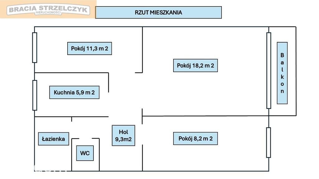 3 pokojowe mieszkanie 57 m² na Gocławiu - zdjęcie 10