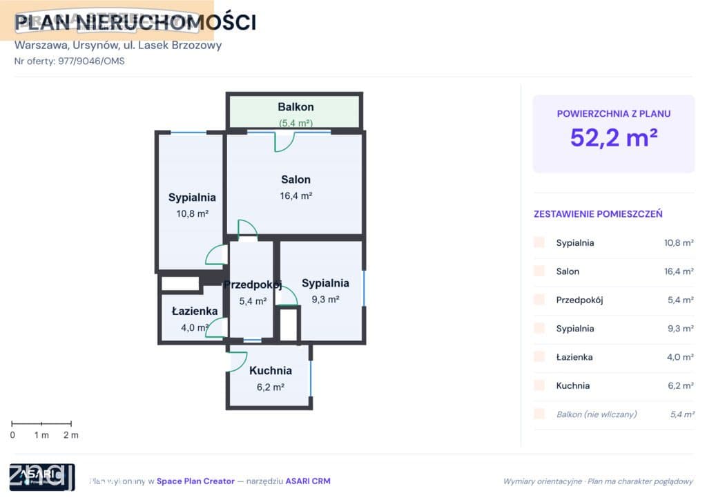 3 pokojowe mieszkanie 52,2 m² Ursynów-Natolin - zdjęcie 12