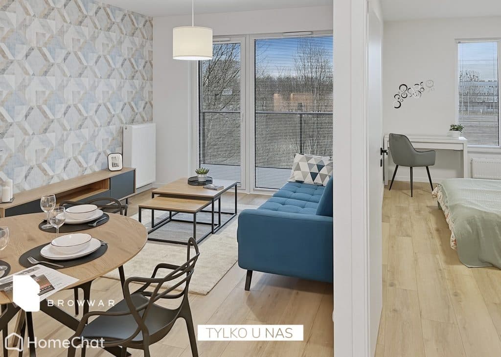 Nowoczesny apartament, 2 pokoje z balkonem