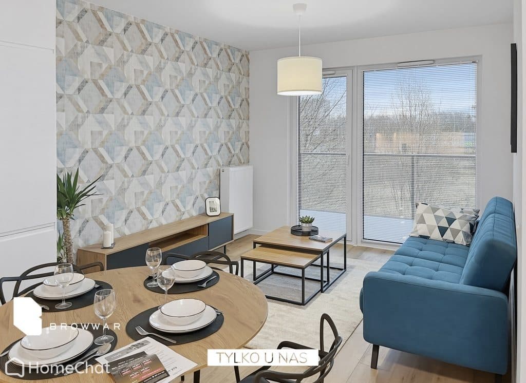 Nowoczesny apartament, 2 pokoje z balkonem