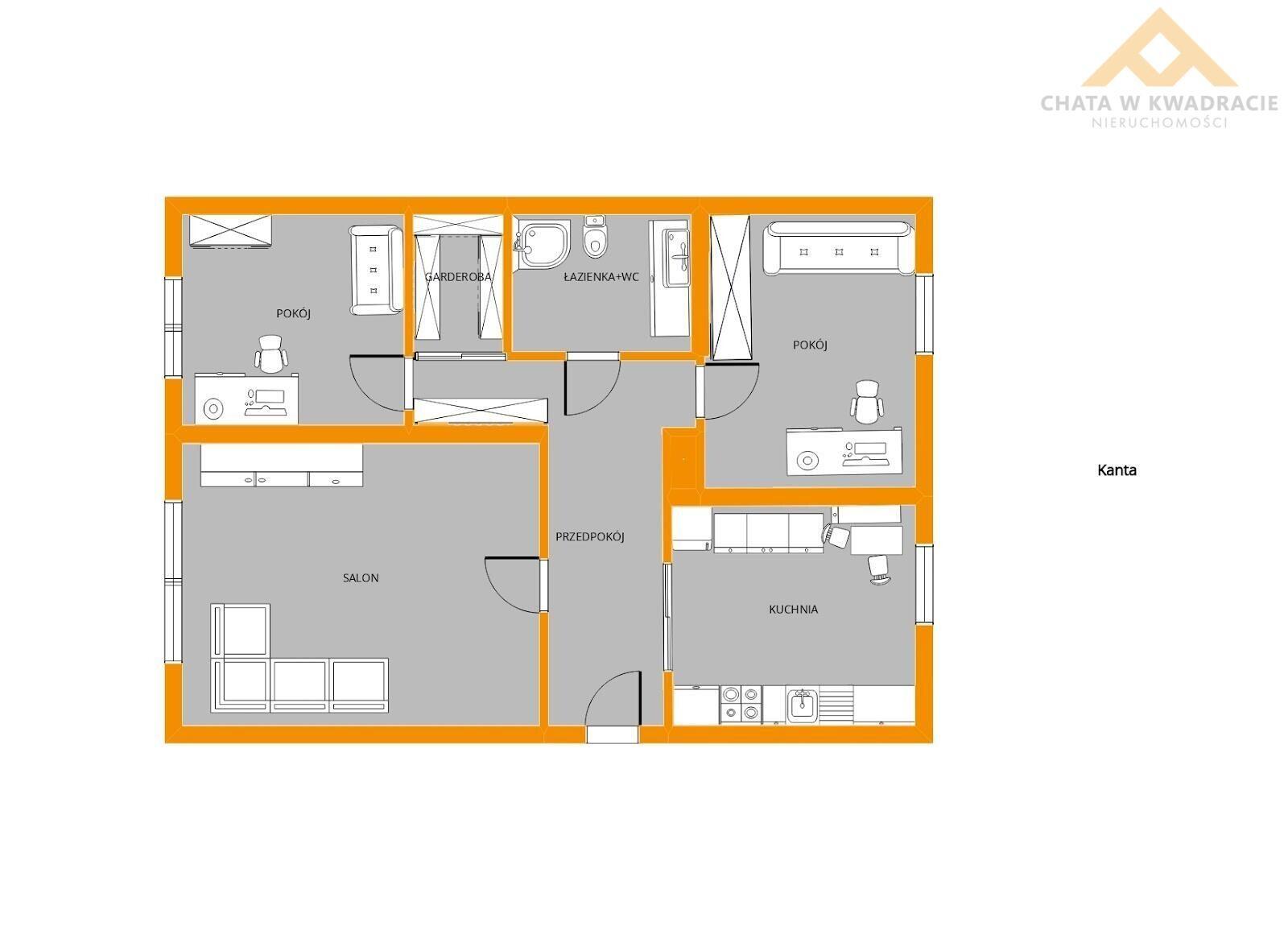 Parter, 2 balkony i widok na zieleń. Przestronne 63 m² ,ul. Kanta - zdjęcie 14