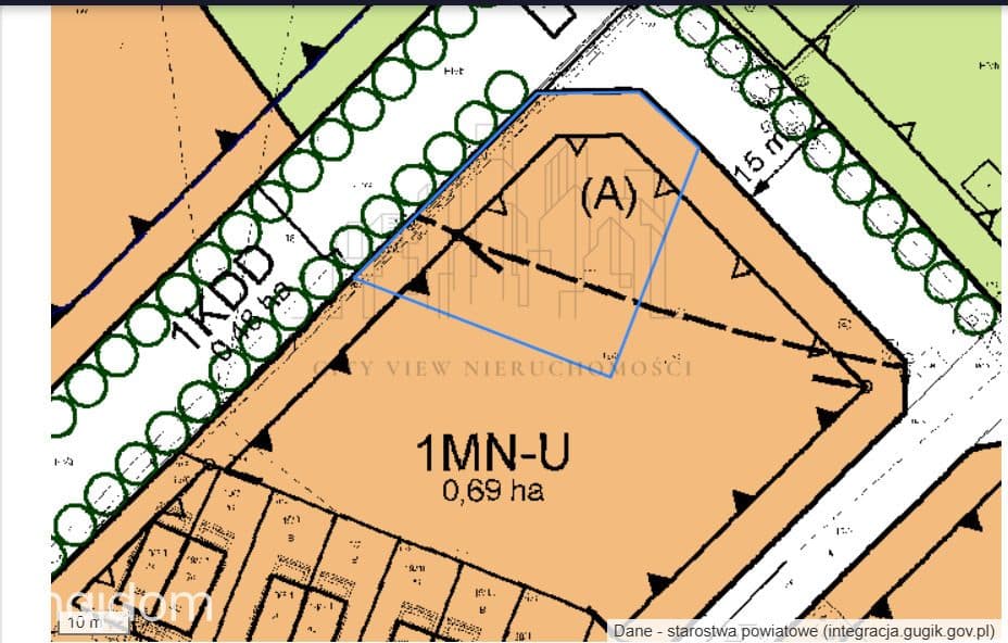 Działka 1080 m² Wrocław Kowale | MPZP 1MN-U Media - zdjęcie 3