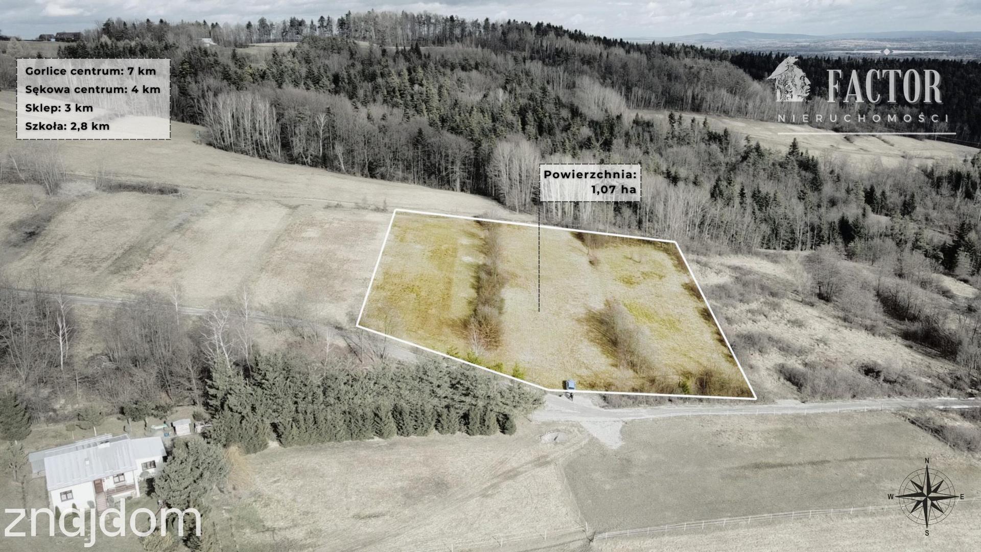 Siary działka budowlana 1,07 ha 1170S