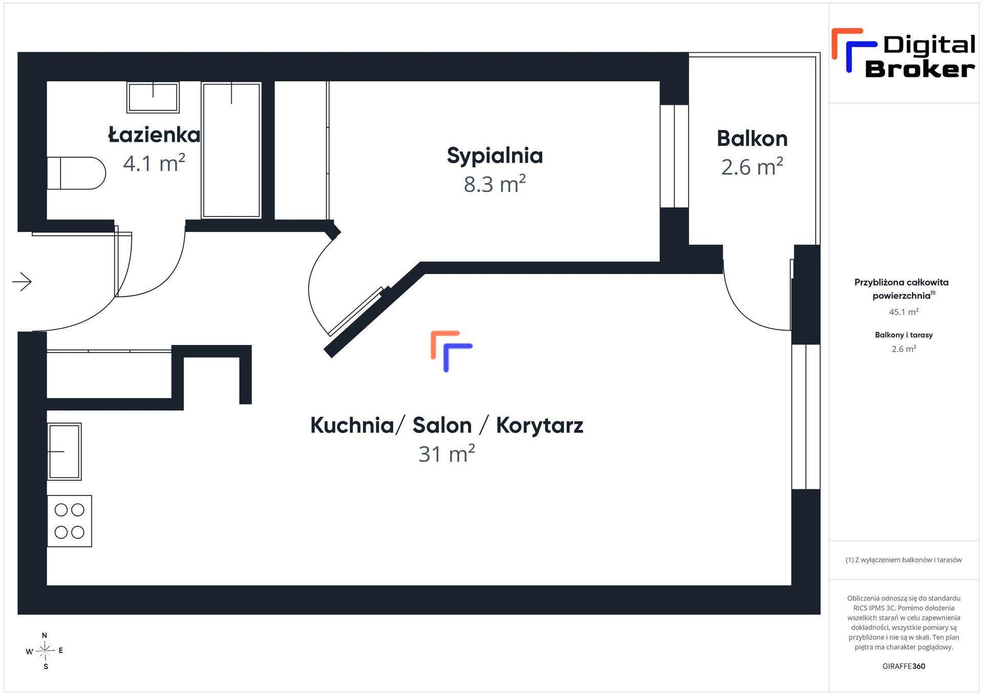 2 pokoje | 44,90 m² | Balkon | Aluzyjna | Tarchomin - zdjęcie 22