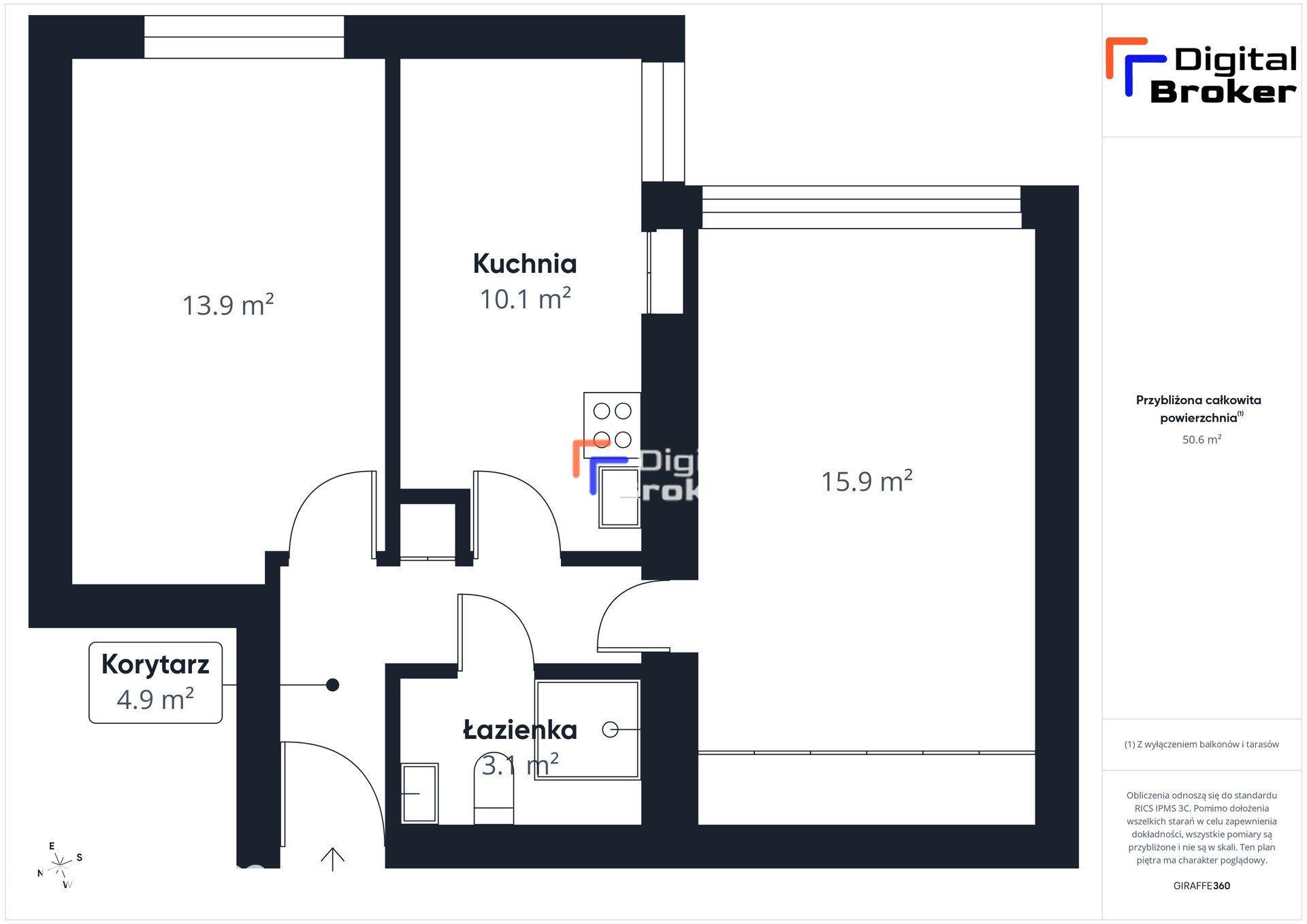 2 pok | 51 m2 | Drzymały | CO miejskie | po remoncie | winda | 2 p. - zdjęcie 16