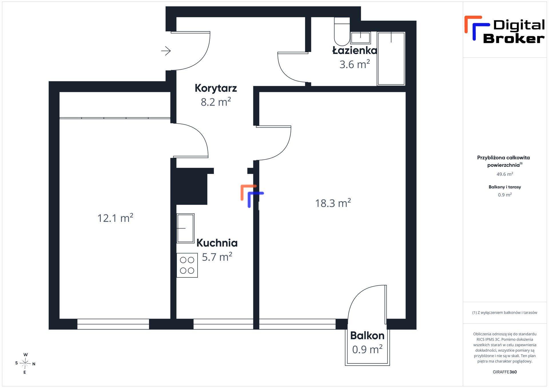 2-3 pokoje, 49,1 m², ul. Wieluńska 6. - zdjęcie 13