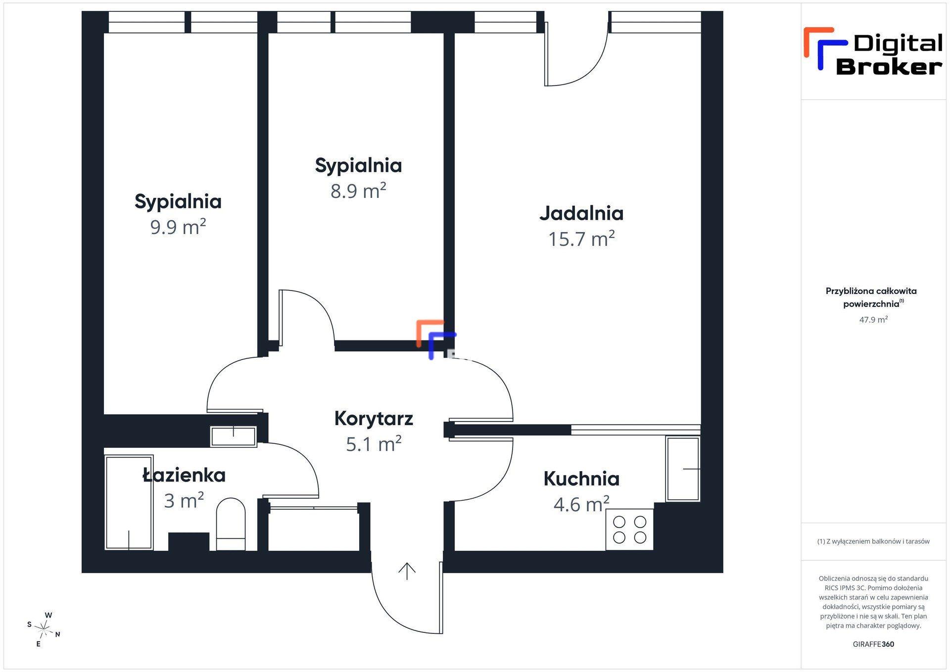 Grzybowska 9 / CENTRUM / 48 m / 3 pok / KW - zdjęcie 11