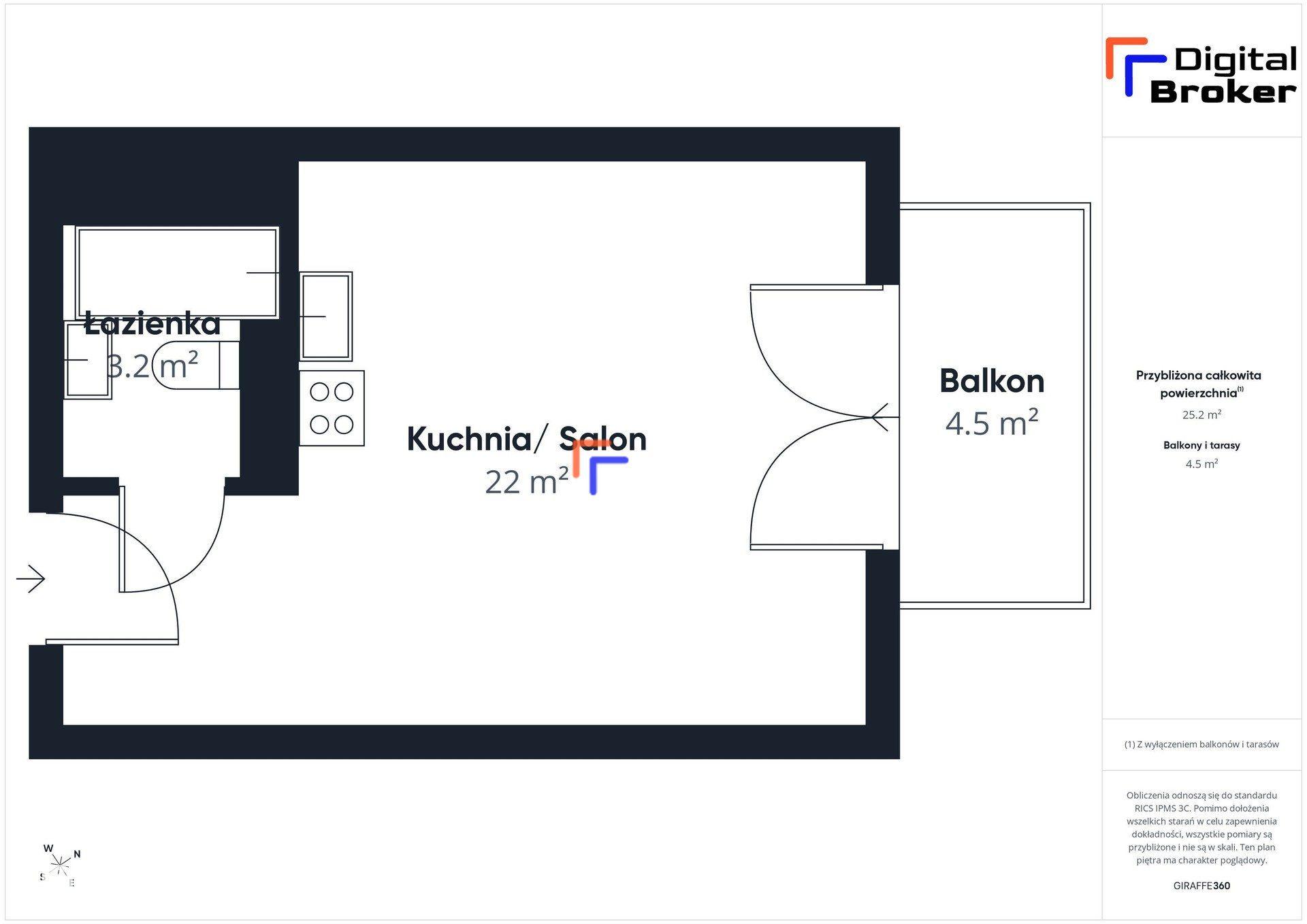 NOWA KAWALERKA | 25,34 m² | Białołęka | Balkon | Gotowa - zdjęcie 18