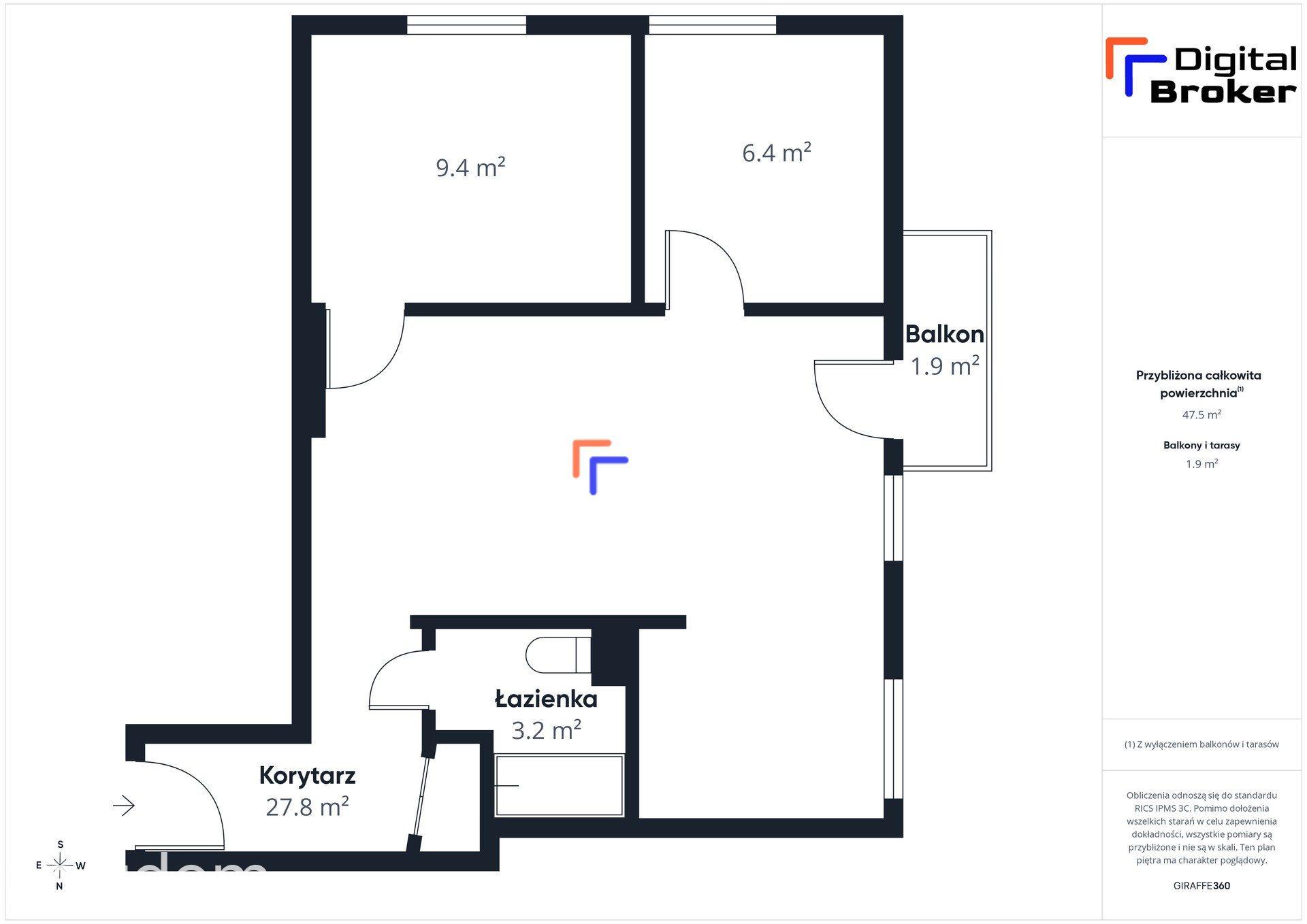 ✩ 3 pokoje ✩ 45,97 m² ✩ Oś. Wojska Polskiego ✩ - zdjęcie 19