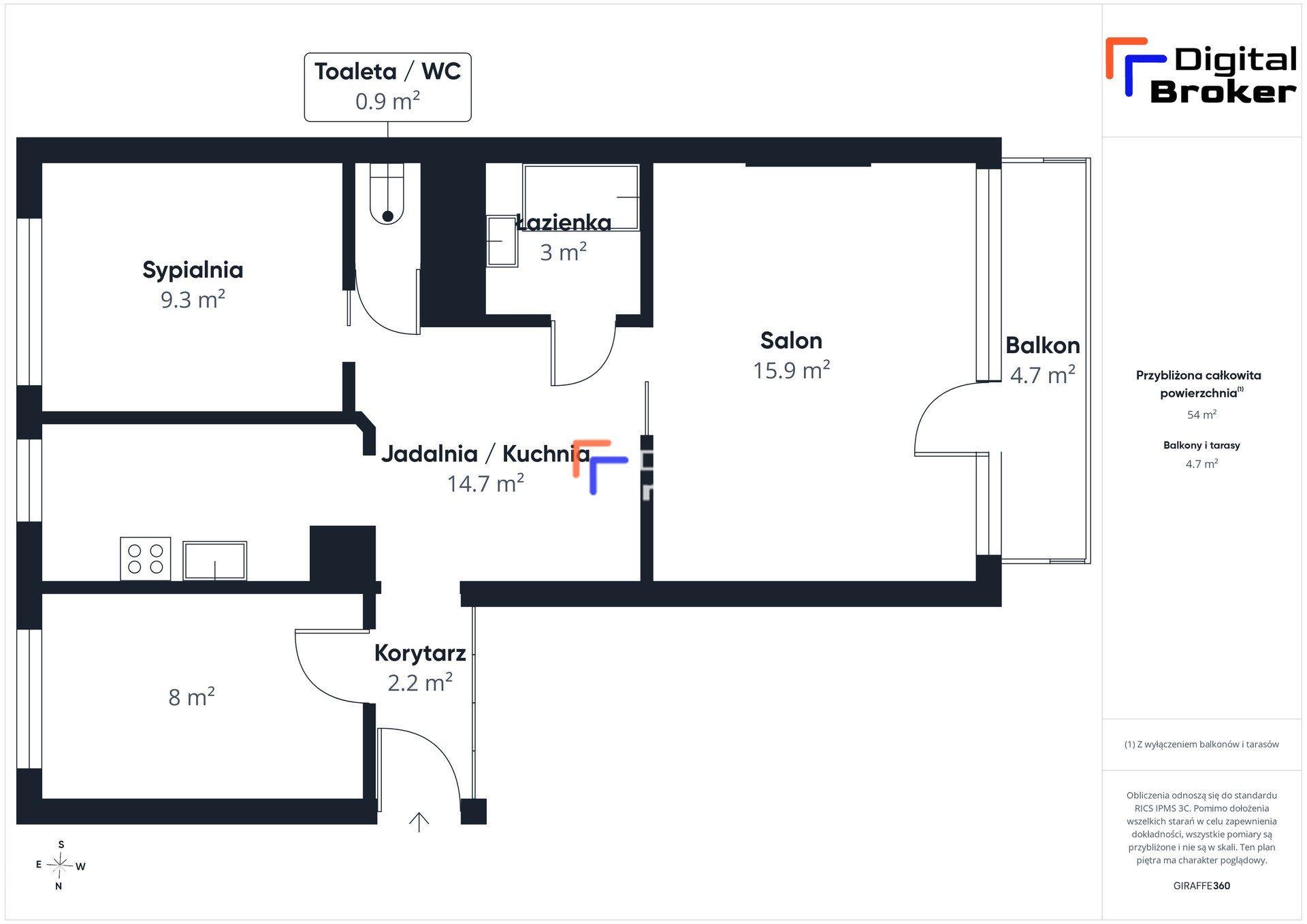REZERWACJA| 3 pokoje | Widok na park | 55,7m2 | Podedworze - zdjęcie 20