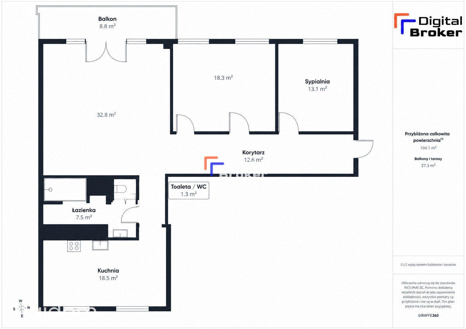Serce Starej Ochoty / Po remoncie / 3 pok 104 m2 / Garaż / Balkon / - zdjęcie 17