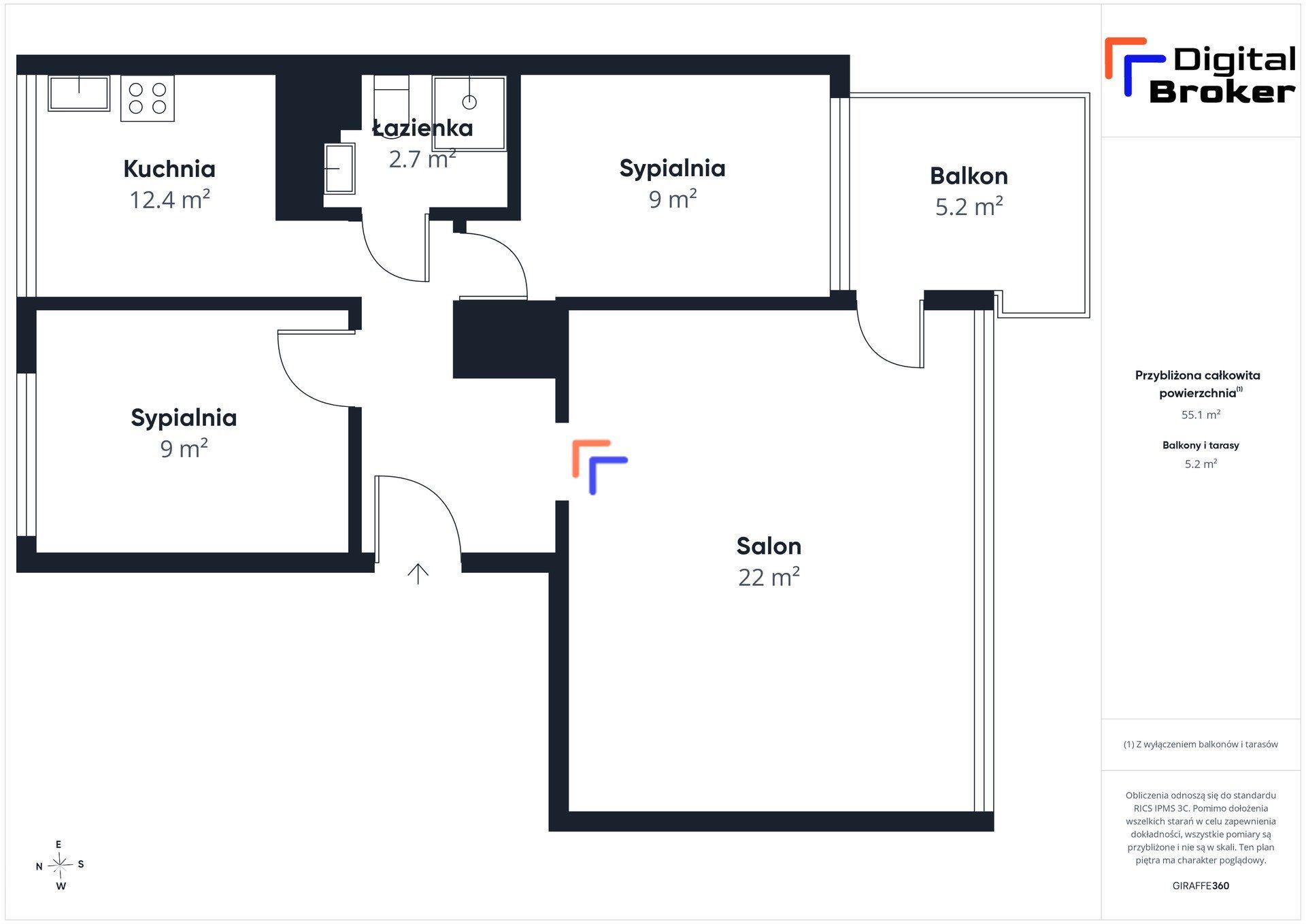 3-pok na Szczepinie | balkon | rozkładowe - zdjęcie 15