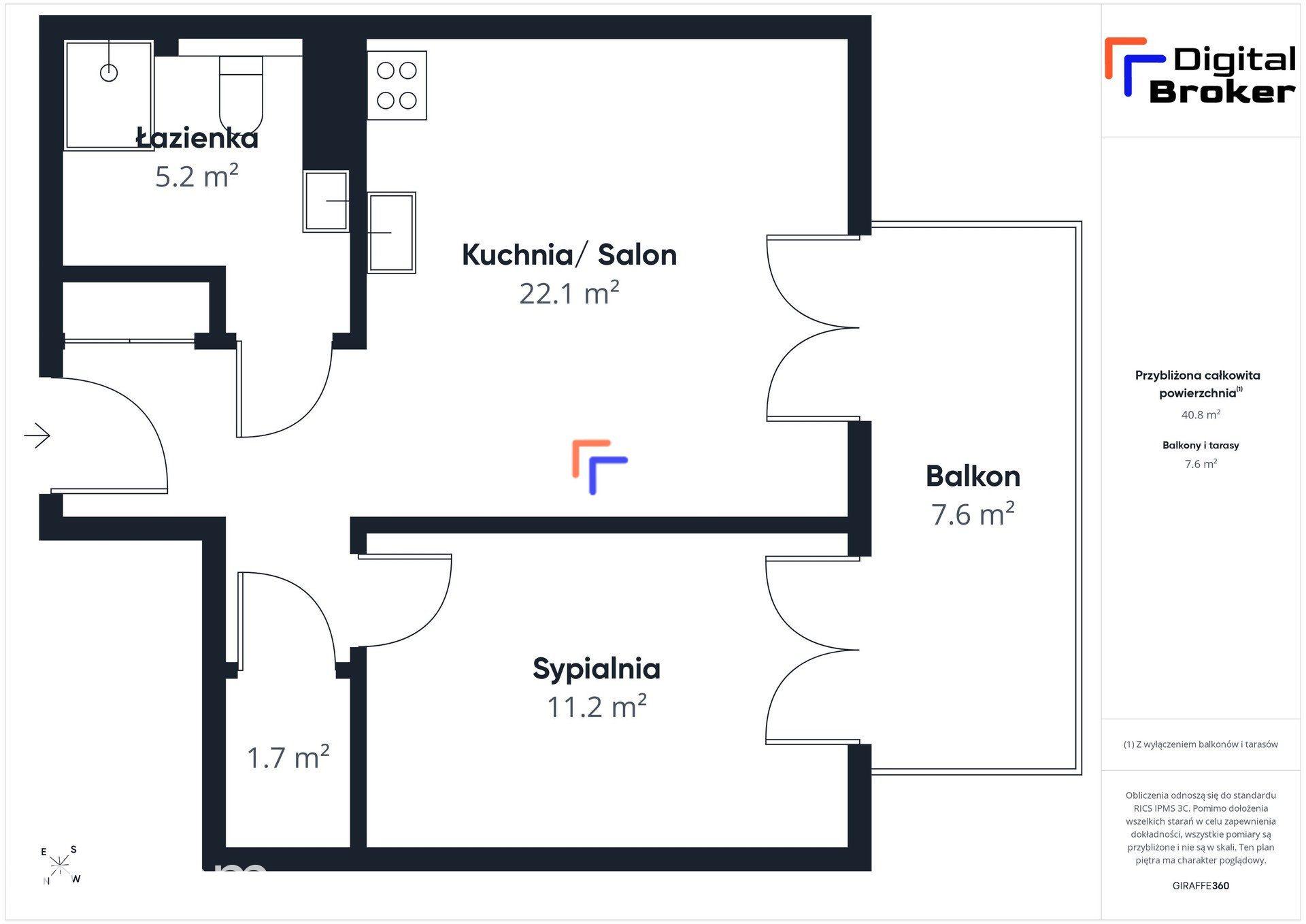 UL. ŻYWIECKA | Klimatyzacja | 2 pok | Balkon | Nowoczesne budownictwo - zdjęcie 20