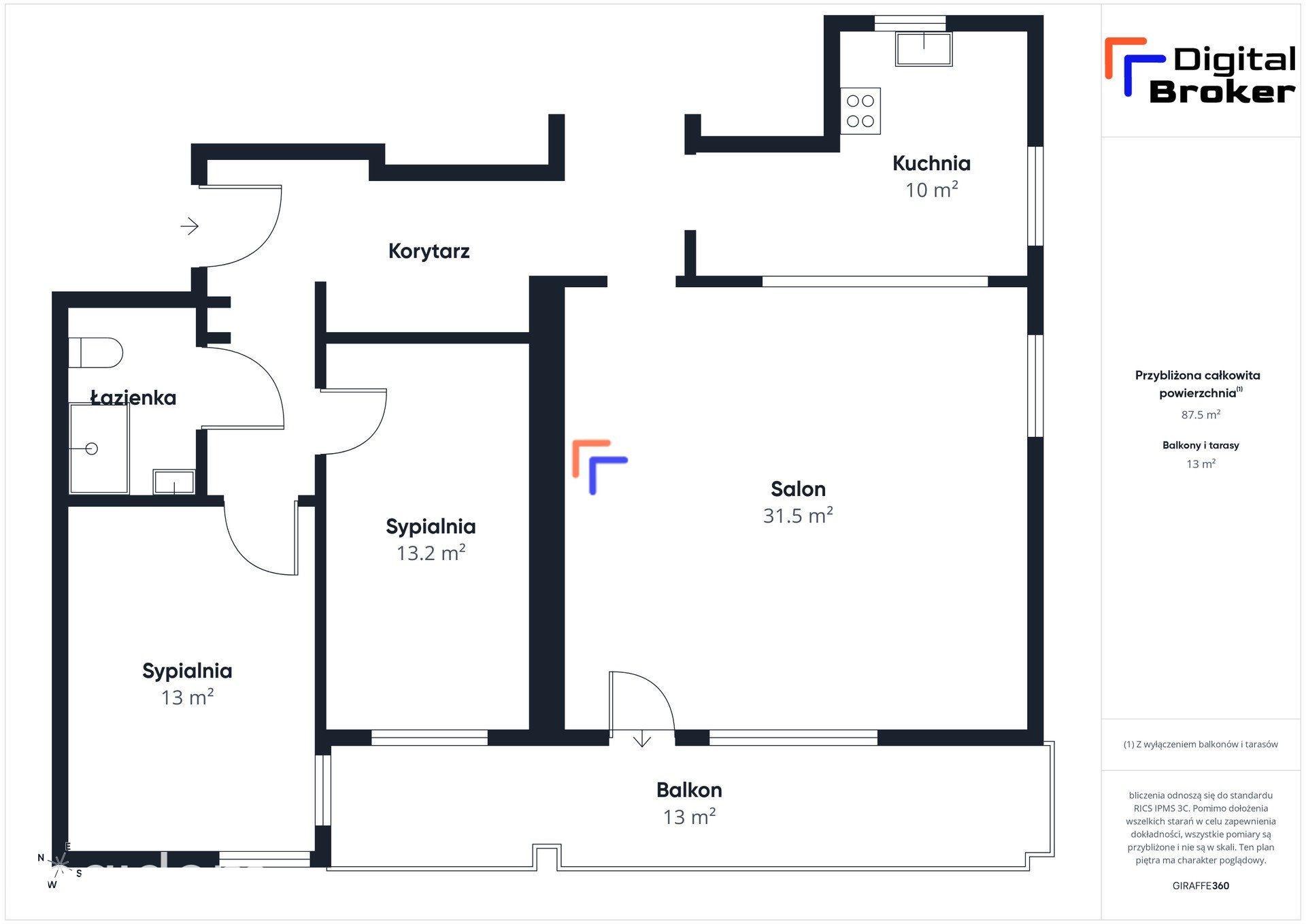 Apartament z dużym balkonem / zamykane osiedle / całodobowa ochrona - zdjęcie 12