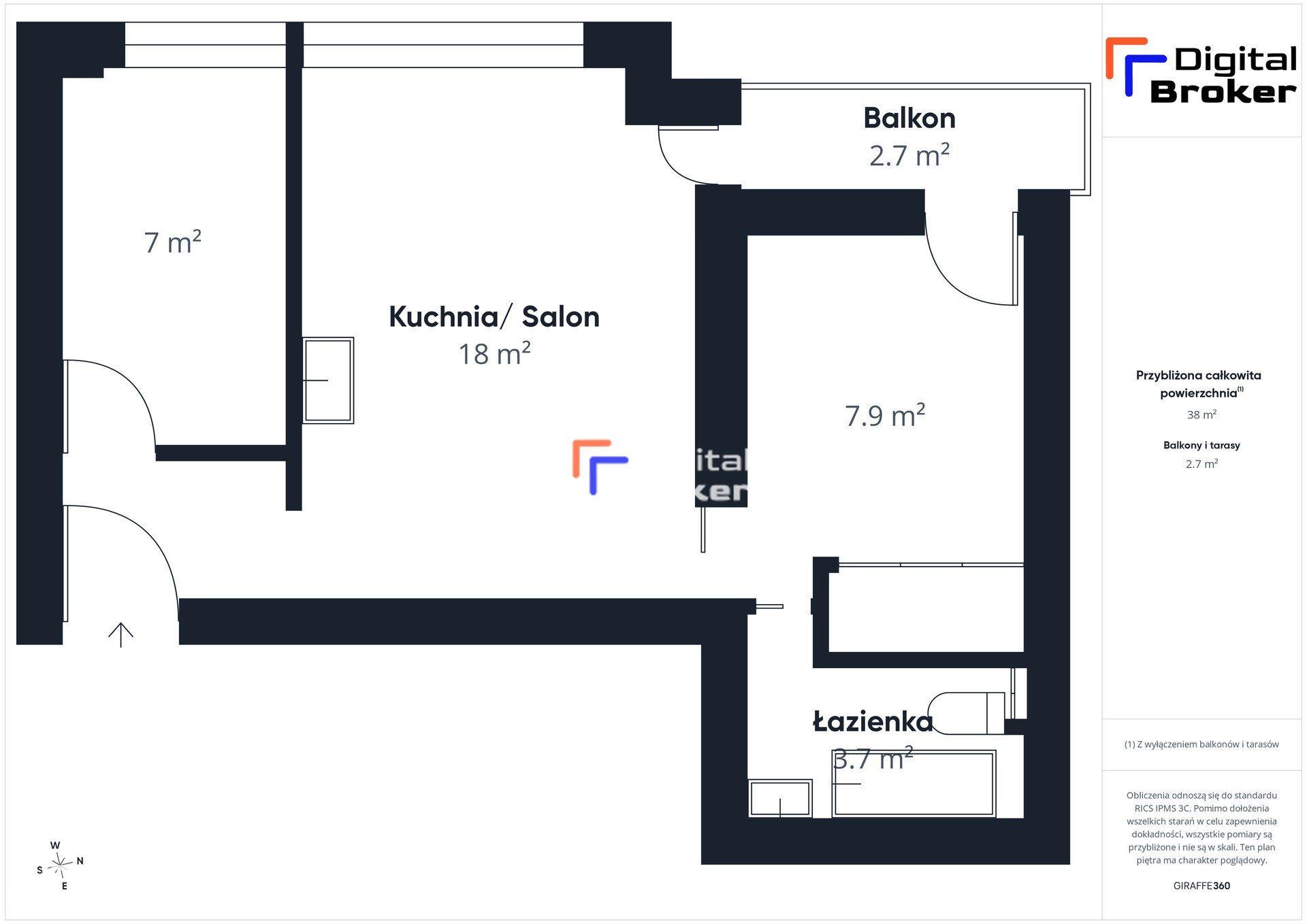 ✩ 3 pokoje ✩ 35,5 m² ✩ Podleśna ✩ Wysoki standard - zdjęcie 17