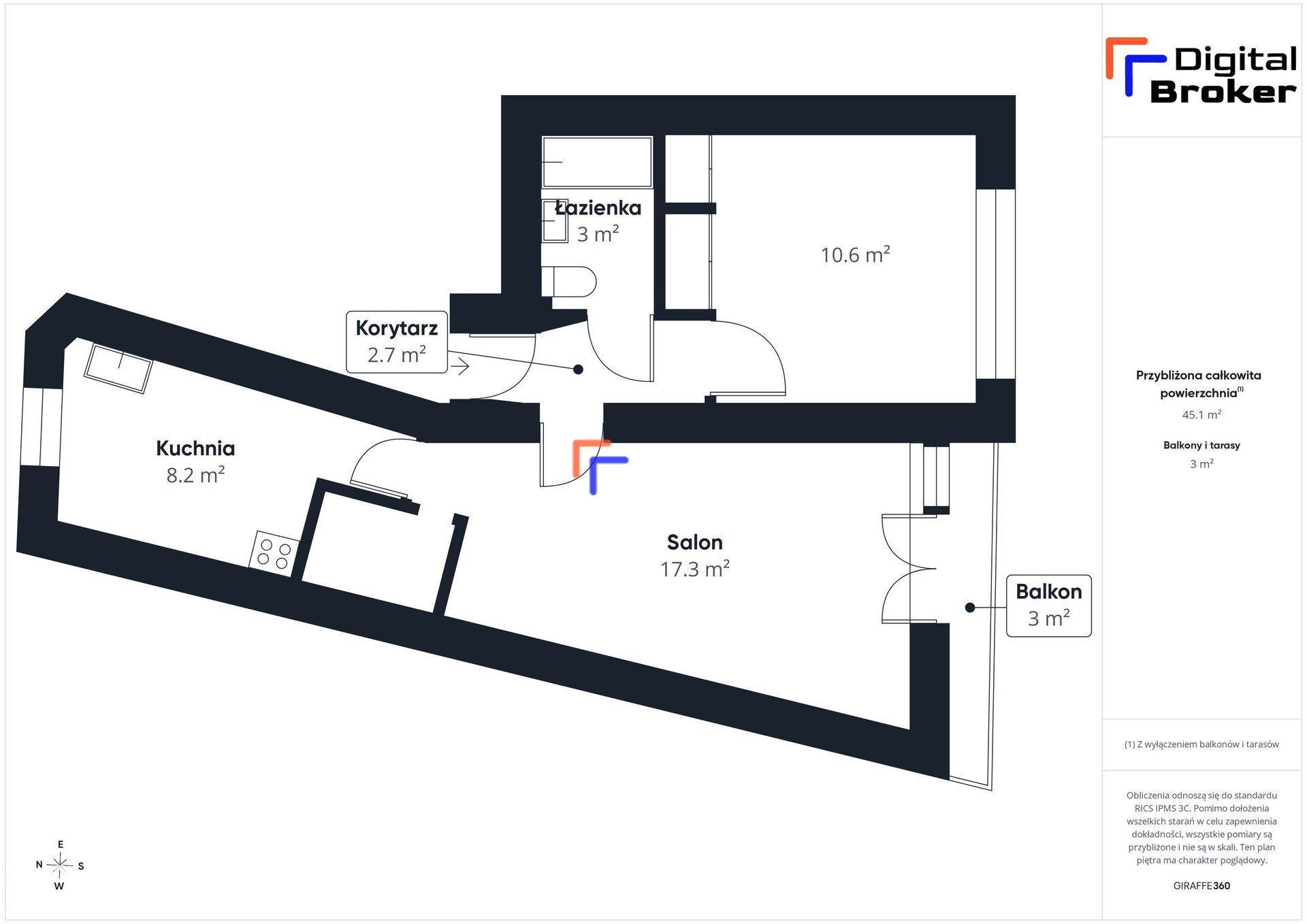 Śródmieście | 43 m² | 2 pokoje | piwnica - zdjęcie 10