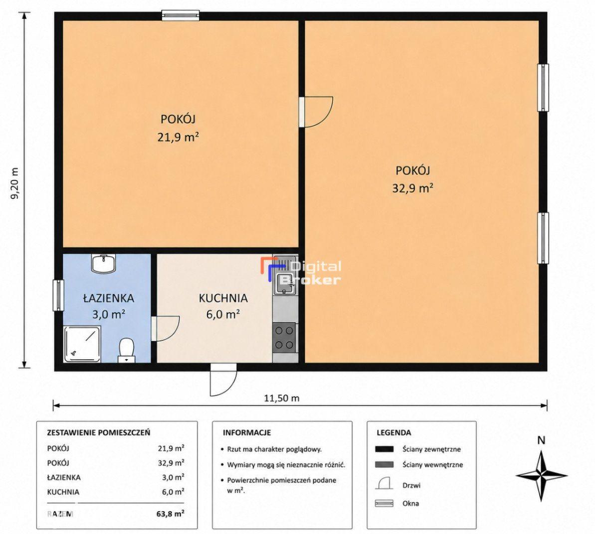 ✩ 2 pokoje ✩ 64 m² ✩ Wielbark ✩ - zdjęcie 13