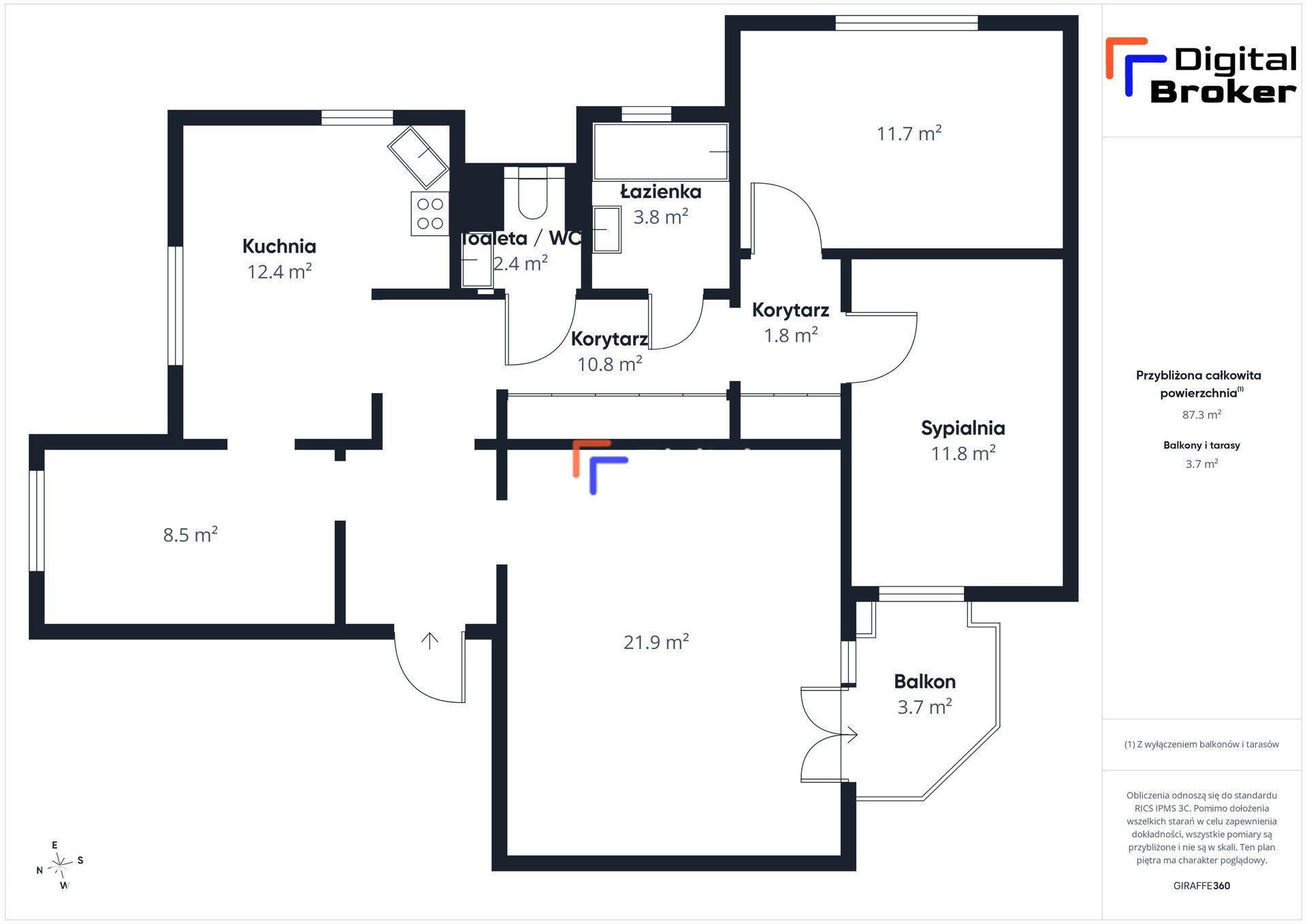 4 pokoje / Rozkładowe / 85 m² / Balkon / Janów - zdjęcie 20