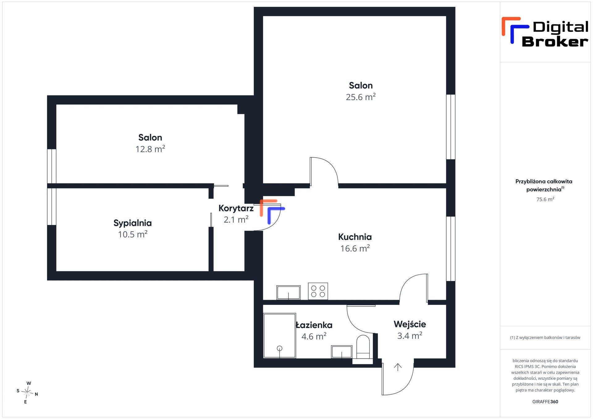 Centrum | 77 m² | 3 pokoje | cicha okolica - zdjęcie 12