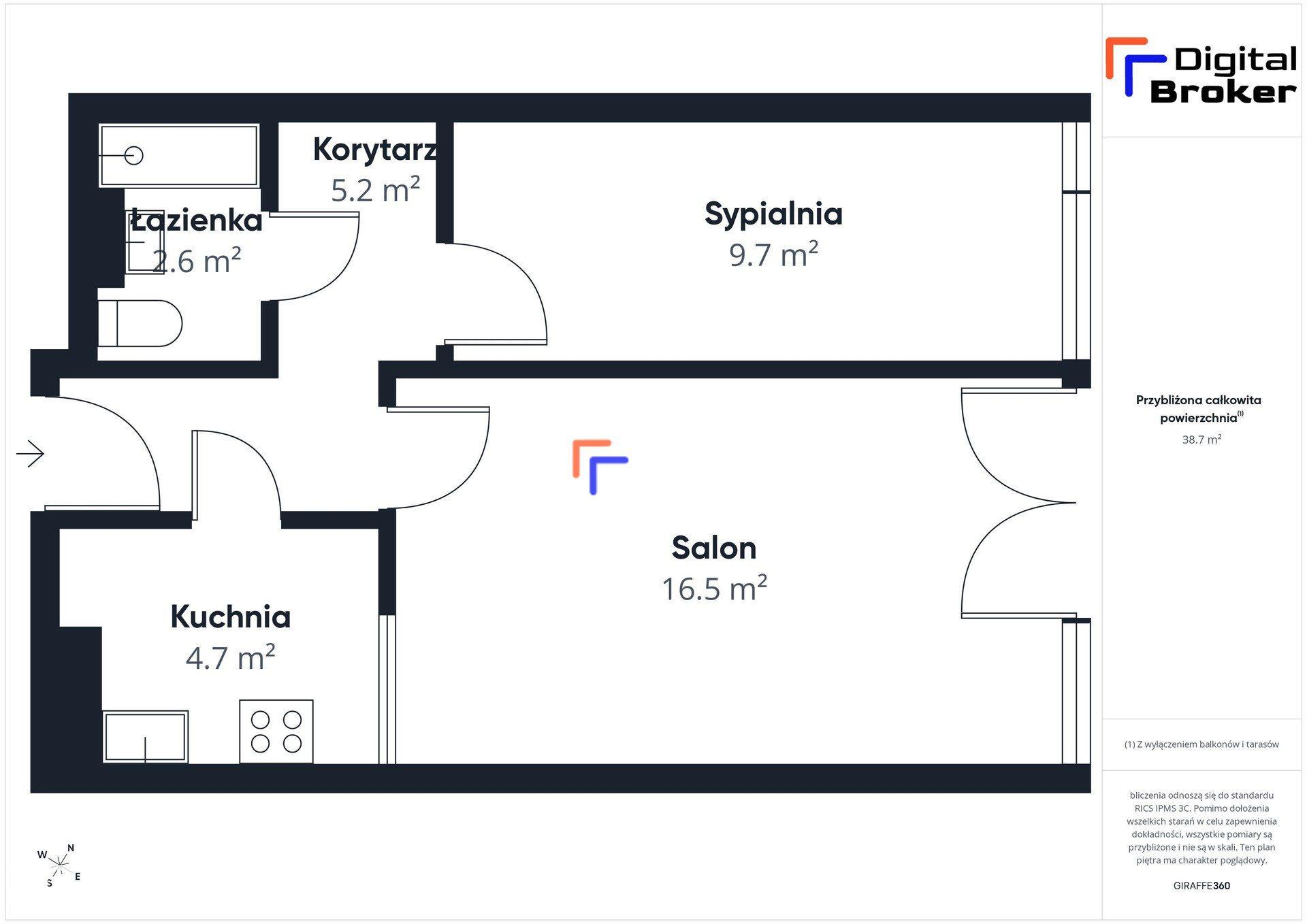 Ciche 2 pokoje | Centrum | Rondo ONZ | 39,5 m² - zdjęcie 12