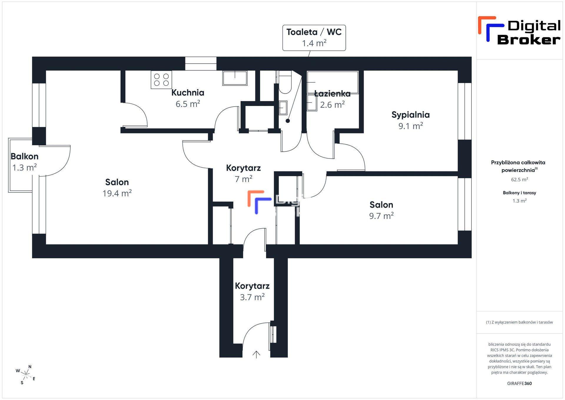 62,1 m² | Winda | 3 Pokoje | ul. Elektryczna | - zdjęcie 25
